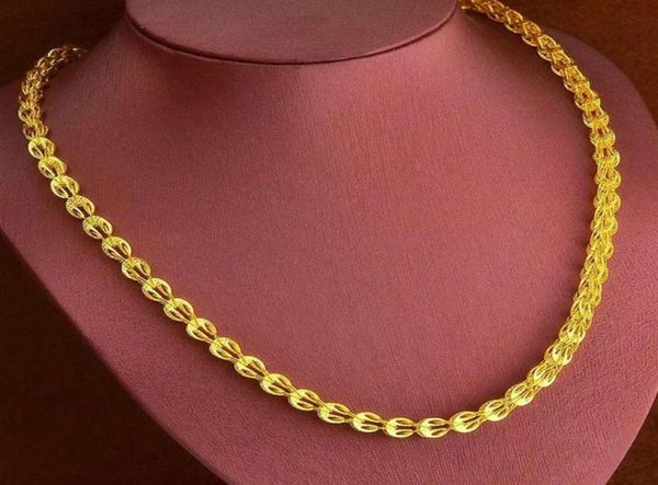 

20 inches collar chain 18k yellow gold filled womens mens clavicle necklace chain gift fashion accessories261s1152272, Silver