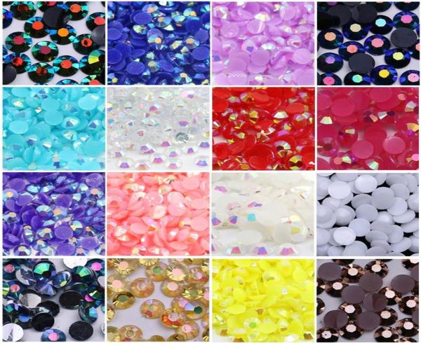 

jelly white ab resin flat back rhinestone all size 3mm4mm5mm6mm in whole prcie with quality rhinestone9054265, Black
