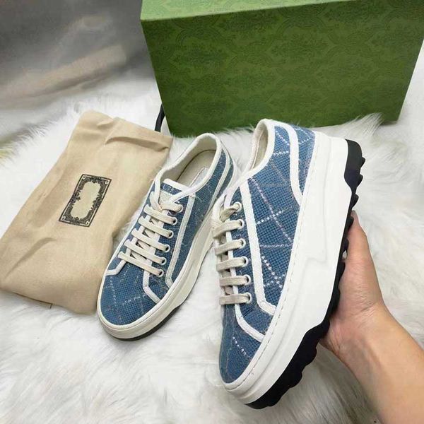 

2023 designer women casual shoes italy low-cut 1977 high letter high-quality sneaker beige ebony canvas tennis shoe luxury fabric trims thic, Black