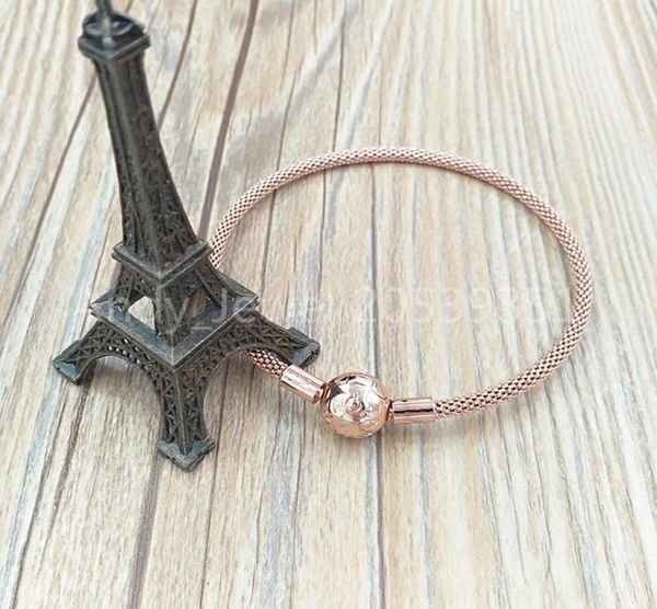 

bangle rose mesh bracelet link authentic 925 sterling silver pandona fits european pandona style jewelry charms beads andy jewel 56884352, Black