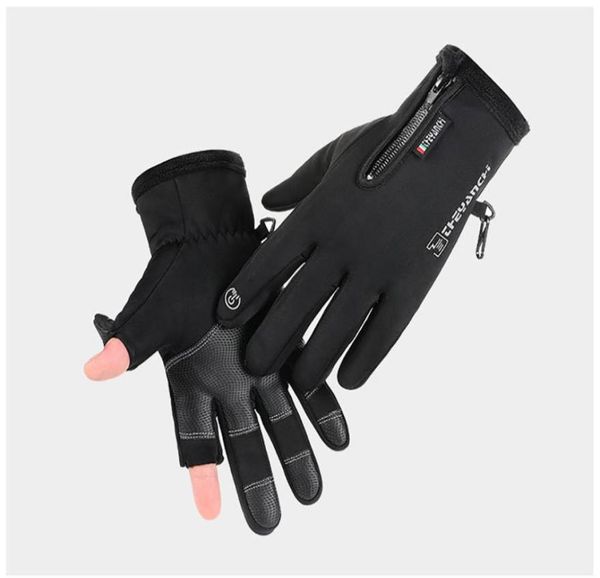 

fishing gloves warm cold weather insulated water repellent great for ice fishing fly pography motorcycling running shooting hik4602109, Black