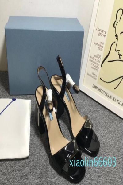 

fashionclassic spring and summer trend classic fashion women039s highheeled sandals triangle with decorative6429783, Black