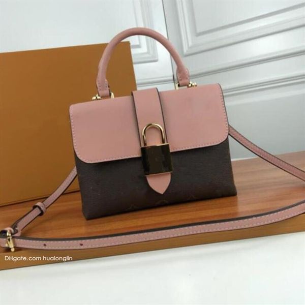 

designer woman bag tote handbag lock shoulder bags lady purse flower fashion classic whole discount289k