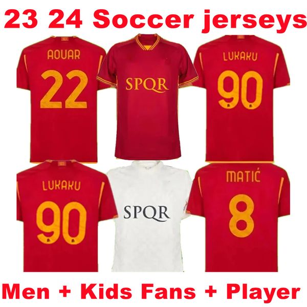 

23 24 dybala romas soccer jerseys maglia pellegrini belotti celik abraham 2023 2024 football shirt mancini kumbulla men kids kit el shaarawy, Black;yellow