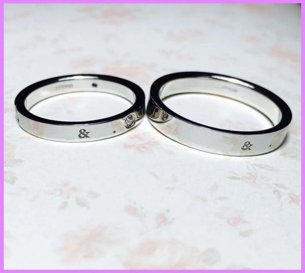 

silver love ring men women rose gold jewelry for lovers designers diamond rings gifts classic fashion stainless steel 9610564