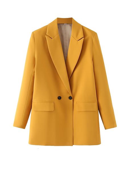

women's suits blazers spring women blazers fashion double breasted office wear blazer coat vintage long sleeve pockets female outerwear, White;black