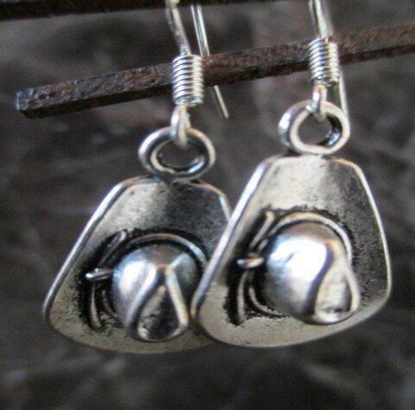 

luxury fashion cowboy hat earrings dangle fish ear hook earring dangle chandelier eardrop jewelry for women jewelry gift 50 pairs4026817, Silver