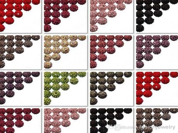 

300pcslot 10mm mix micro pave cz disco crystal shamballa bead bracelet necklace beadsgood rhinestone diy loose spacer o3418409063