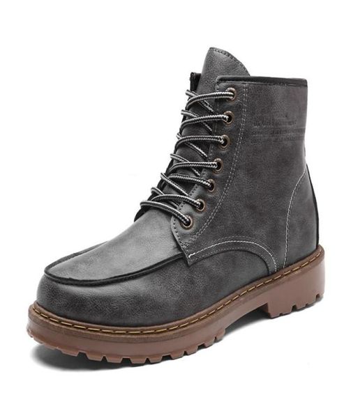 

mens work short boots men pu casual ankle boots round toes man leisure shoes antiskid man warm shoes zy2423553695, Black