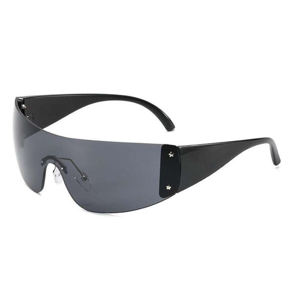 

sunglasses fashionably one piece big box goggles unique woman, White;black