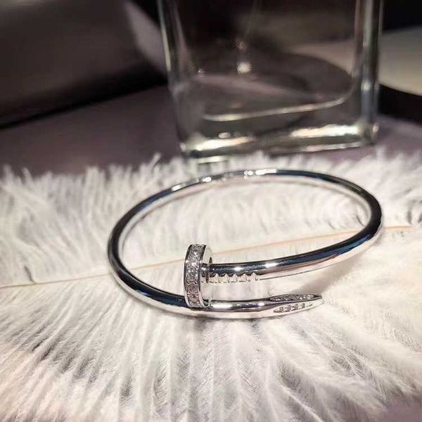 

nail bracelet gold bangle for men stainless steel cuff open nails in hands christmas gifts for girls accessories wholesale bracelet jewelry, White