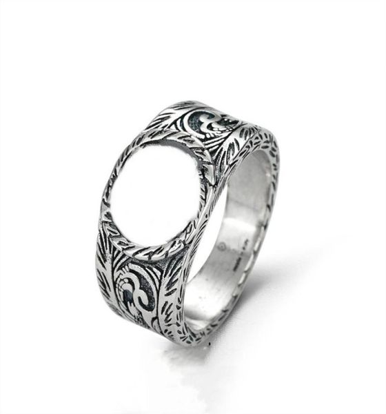 

plated silver ring king striped personality couple fashion04255348