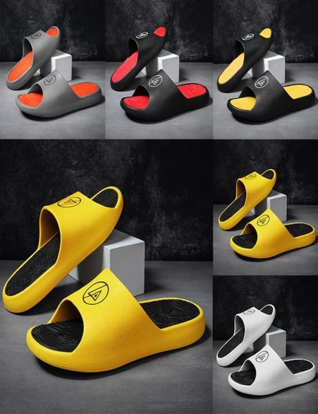 

2022 kany west slides slippers runner desert sand triple yellow black white red resin slide sandal mens slipper4003090