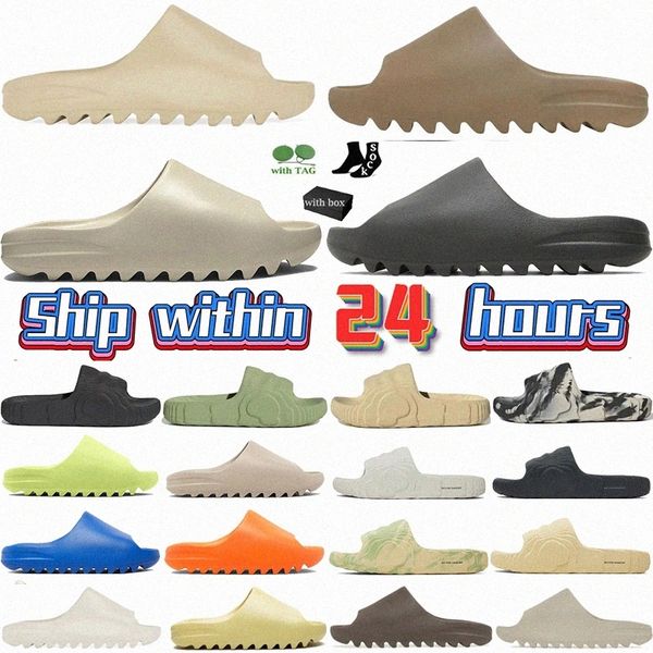 

designer women mens slides slippers sandals yeegi kw onyx mx cinder yeezg sand bone resin stone sage black grey slide slipper men womens sho