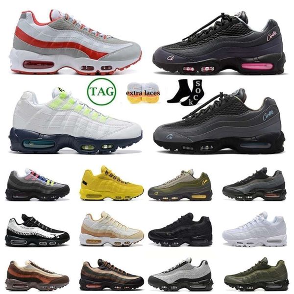 

new 95 95s men women running shoes airs95 triple black white aegean storm corteizies pink beam obsidian neon laser gutta green midnight navy