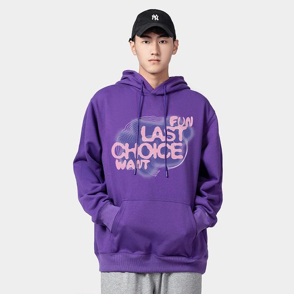

printed men hoodie loose casual fashion warm hoodies hip hop sweatshirt, Black