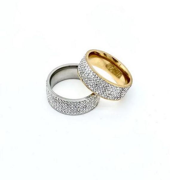 

full fiverow diamond ring men and women street wild celebrities the same hiphop jewelry accessories6136836, Silver