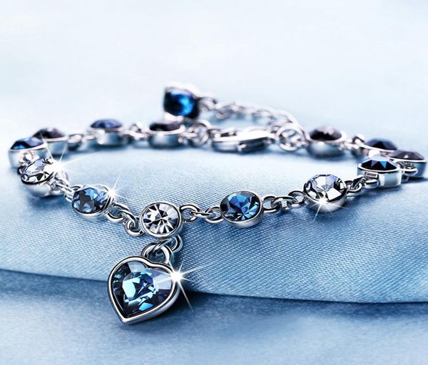 

austrian crystal full diamond bracelet silver plated birthstone crystal jewelry optional multicolor crystal bracelet maxi statemet5470395, Golden;silver