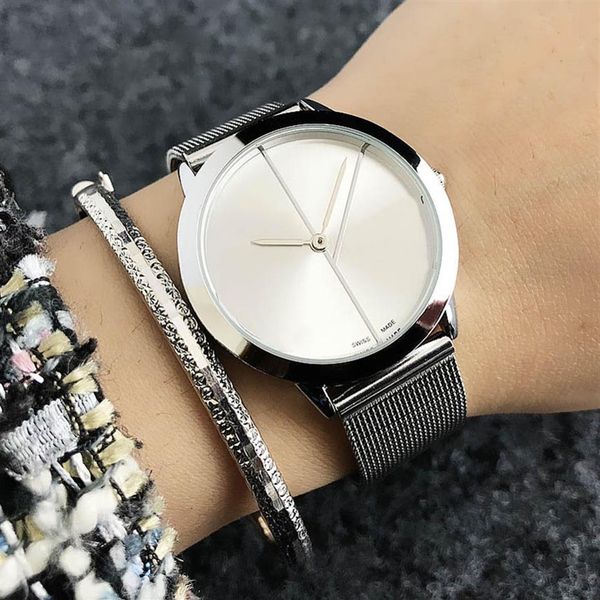 

fashion women men lovers' steel metal band quartz wrist watch2978, Slivery;brown