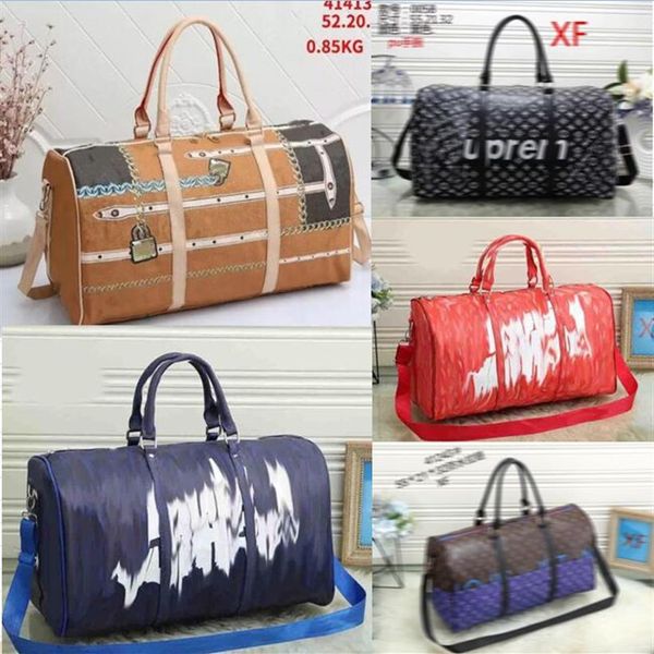 

designers fashion duffel bags luxury men women female travel bags leather handbags large capacity holdall carry on overnight backp3036