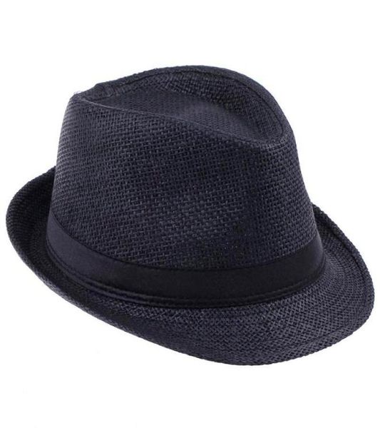 

straw panama fedora hats soft stingy brim casual travel sun caps 10pcslot zds21378816, Blue;gray