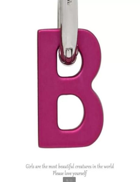 

titanium steel great b letter thick chain necklace female exaggerated temperament retro glamorous earrings women punk 18k gold pla8429789, Black