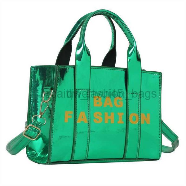

2023 new shiny leather simple tote designer bag commuter bag tote bag one shoulder oblique straddle handheld female handbag caitlin_71_bags