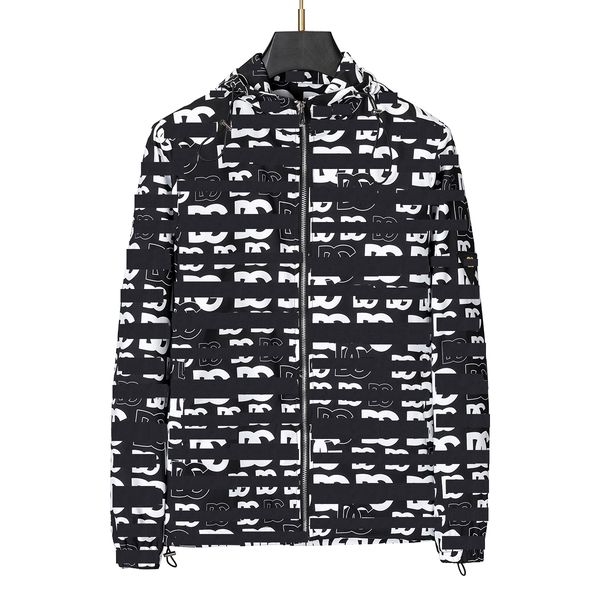 

mens jacket hooded autumn and winter style for men women windbreaker coat long sleeves fashion jackets with zippers letters printed outwears, Black;brown