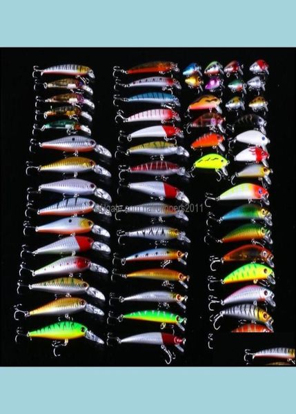 

baits lures fishing sports outdoors 43pcslot set mixed 6 models 43 clolor minnow lure crank bait bass tackle drop delivery 2021 u7036217