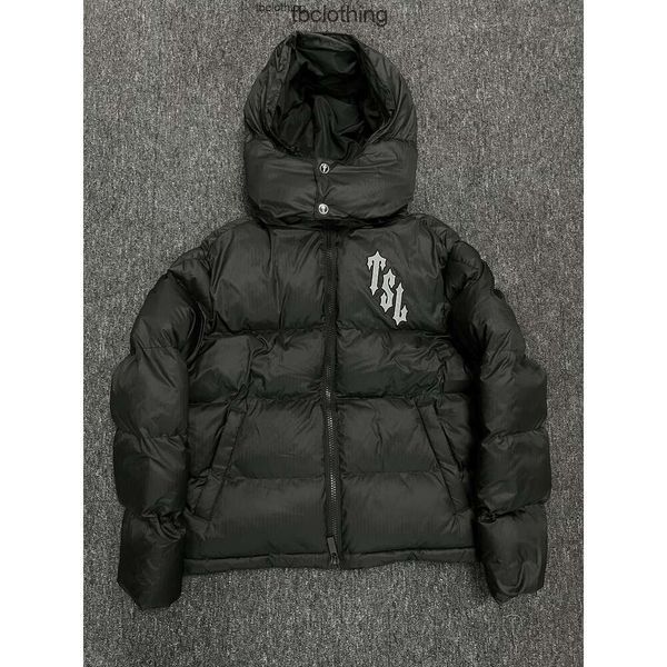 

men's down parkas trapstar black new tiger label cotton coat winter fashion brand street style warm couple trend