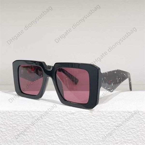 

p's new net red the same personalized trend large frame sunglasses women's versatile sunglasses spr 23y-s, Black