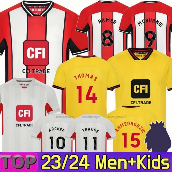 

sheffield 23 24 soccer jerseys limited edition promotion kit sander berge united john egan rhian brewster anel ahmedhodzic oliver jayden spe, Black;yellow