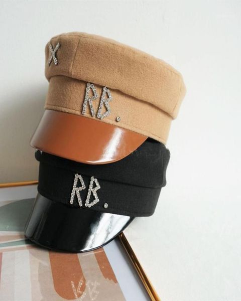 

women hats crystal baker boy hat wool sboy caps female flat militray visor s  l berets5895213, Blue;gray