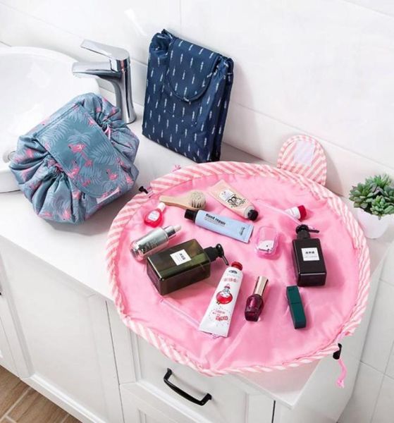 

women magic drawstring cosmetic bag travel organizer lazy make up cases beauty makeup pouch toiletry kit tools wash storage box9067123546