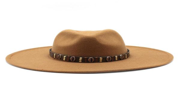 

winter autumn men wool fedora hats with belt women vintage big wide brim jazz felt hat panama derby church hat4615939, Blue;gray