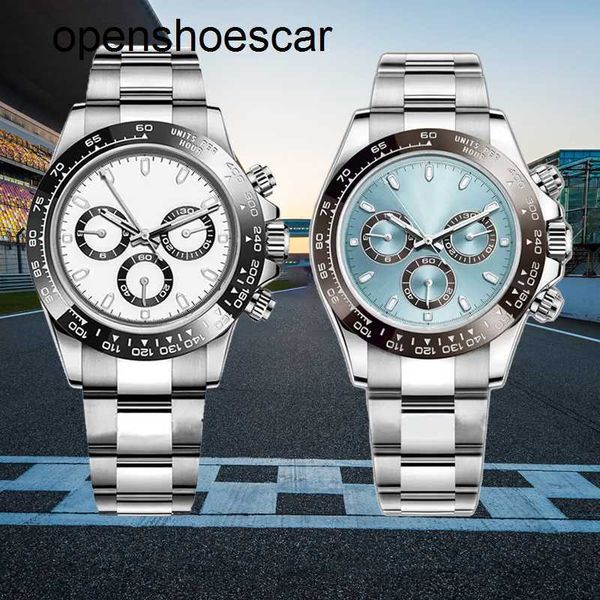 

luxury r olxes daytons watch mechanical 4130 movement stainless steel 40mm dial luxury fashion style mens full folding buckle sports wrist f, Slivery;black