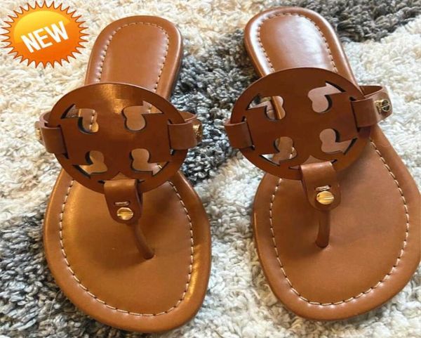 

designer brand women slippers summer ladies hollowed out sandals pattern flats flip flops loafer fashion tories slides rubber outd9105524, Black