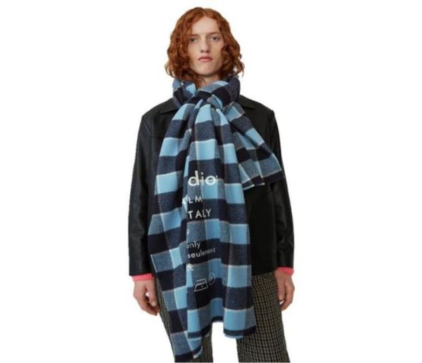 

echarpe luxury scarf new female male canada wool cashmere scarf pashmina classic plaid winter scarf31449546671151, Blue;gray