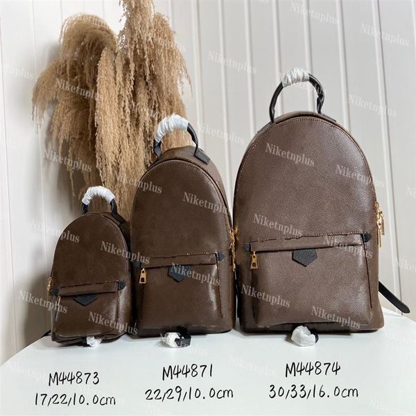 

mini palms monograms backpack bags crossbody coated canvas leather trim strap satchel scarecrow shoulder bag womens purse cross bo253b