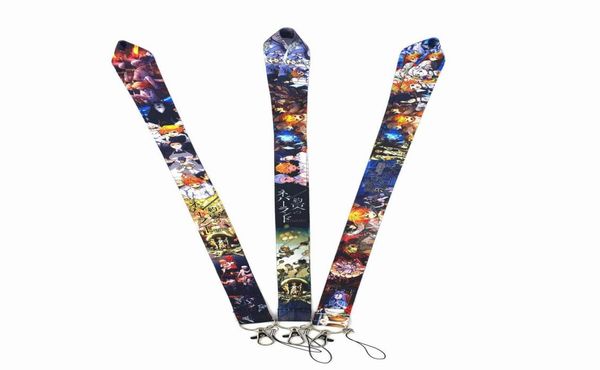 

newstyle anime the promised neverland keychain ribbon lanyards for handbags keys id card wallet phone straps hanging rope lariat b5228255, Silver