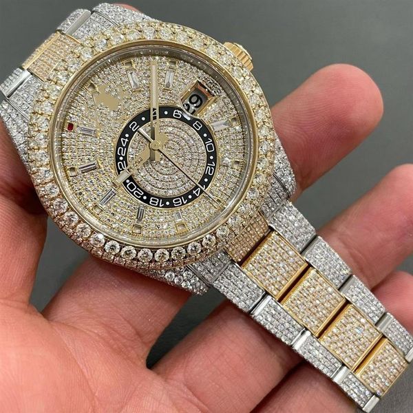

luxury watches mens watch designer watches movement watches men moissanite watch iced out watch diamond watch montre 306n, Slivery;brown