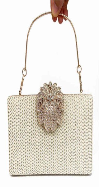 

nxy evening bags diamond flower lock elegant women party purse and handbag wedding clutch banquet female shoulder zd188132522362658355