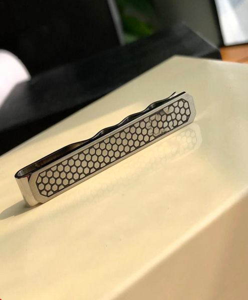 

m01 luxury designer tie clip titanium steel metal fashion jewelry for men with box6068746, Silver