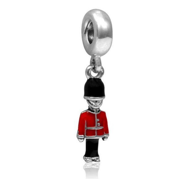 

whole 20pcs lot fashion christmas enamel soldier design silver plated dangle diy charms fit european bracelet necklace low3799918, Bronze;silver