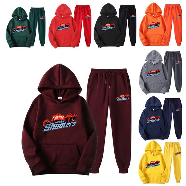 

new trapstar blue and yellow tiger-head two-piece hoodie + pantsuit hoodie, Gray