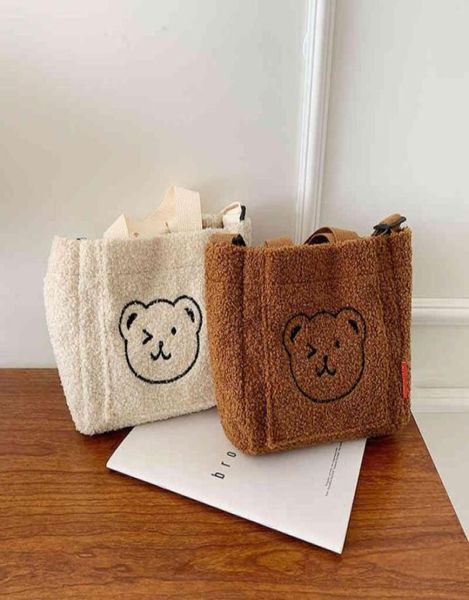 

female bag bear cartoon korea japan plush bags new fashion student tote occasional shoulder messenger crossbody luxury31451449519817