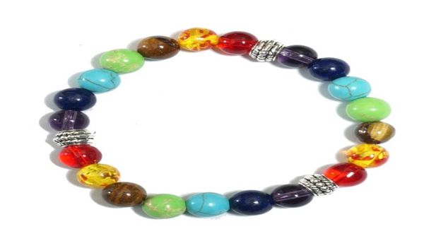 

whole beaded bracelets7 chakra braceletcrystal gemstone natural stone jewelry for women yoga meditation5188101, Black