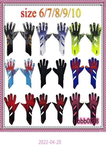 

4mm goalkeeper gloves finger protection professional men football gloves adults kids thicker goalie soccer glove328s2414657, Black