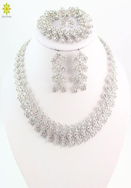 

jewelry sets african beads collar statement necklace earrings bracelet fine rings for women cz diamond vintage party accessories9453667, Slivery;golden