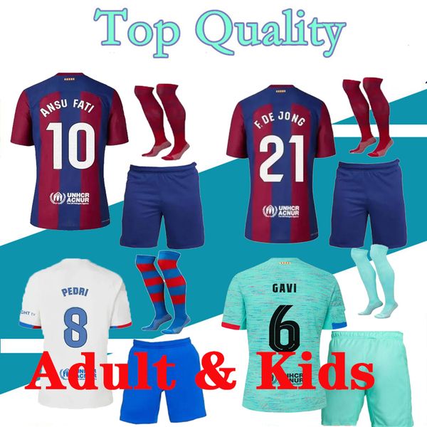 

ansu fati camisetas de football soccer jersey 23 24 memphis pedri kun aguero adama ferran 2023 2024 barcelonas griezmann f. de jong dest shi, Black;yellow